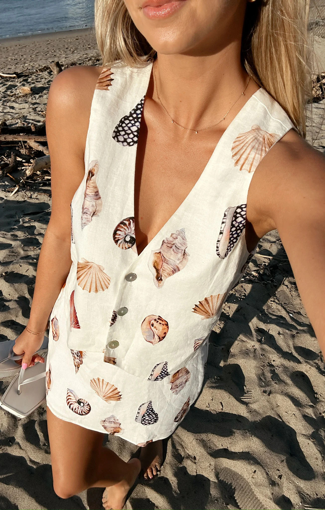 Vicky Vest Top ~ Shell Linen | Show Me Your Mumu