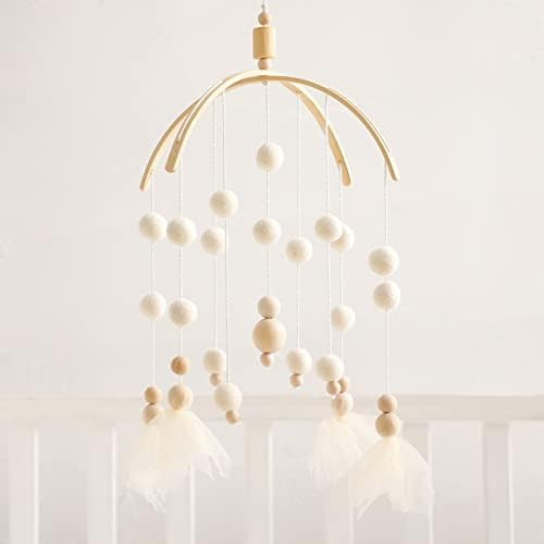 Baby Mobile 100% Felt Ball Bed Bell Mobile Crib Jewelry Creative Pendant Toy Wooden Wind Chime Nu... | Amazon (US)