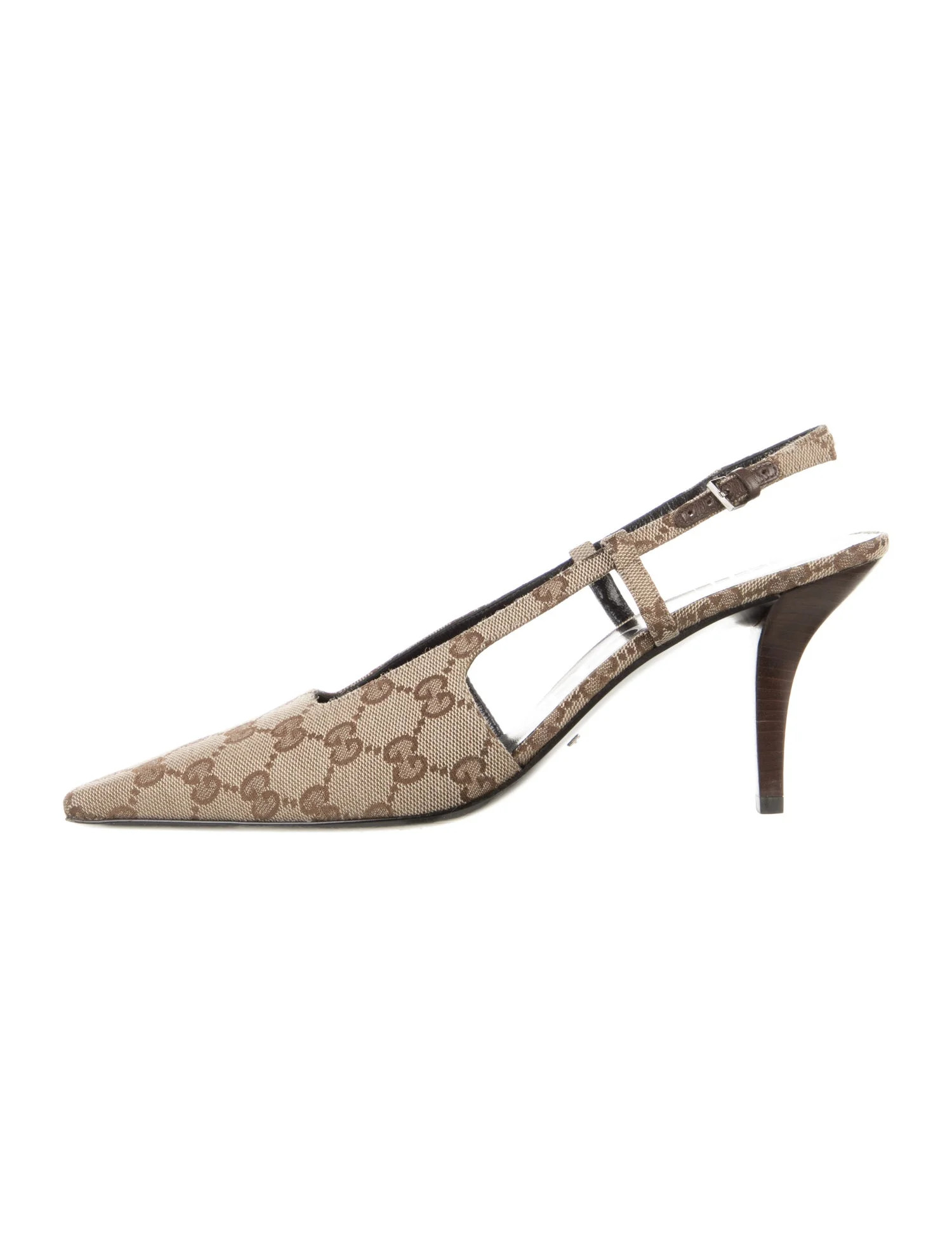 Gucci GG Canvas Canvas Slingback Pumps - Neutrals Pumps, Shoes - GUC2017455 | The RealReal | The RealReal
