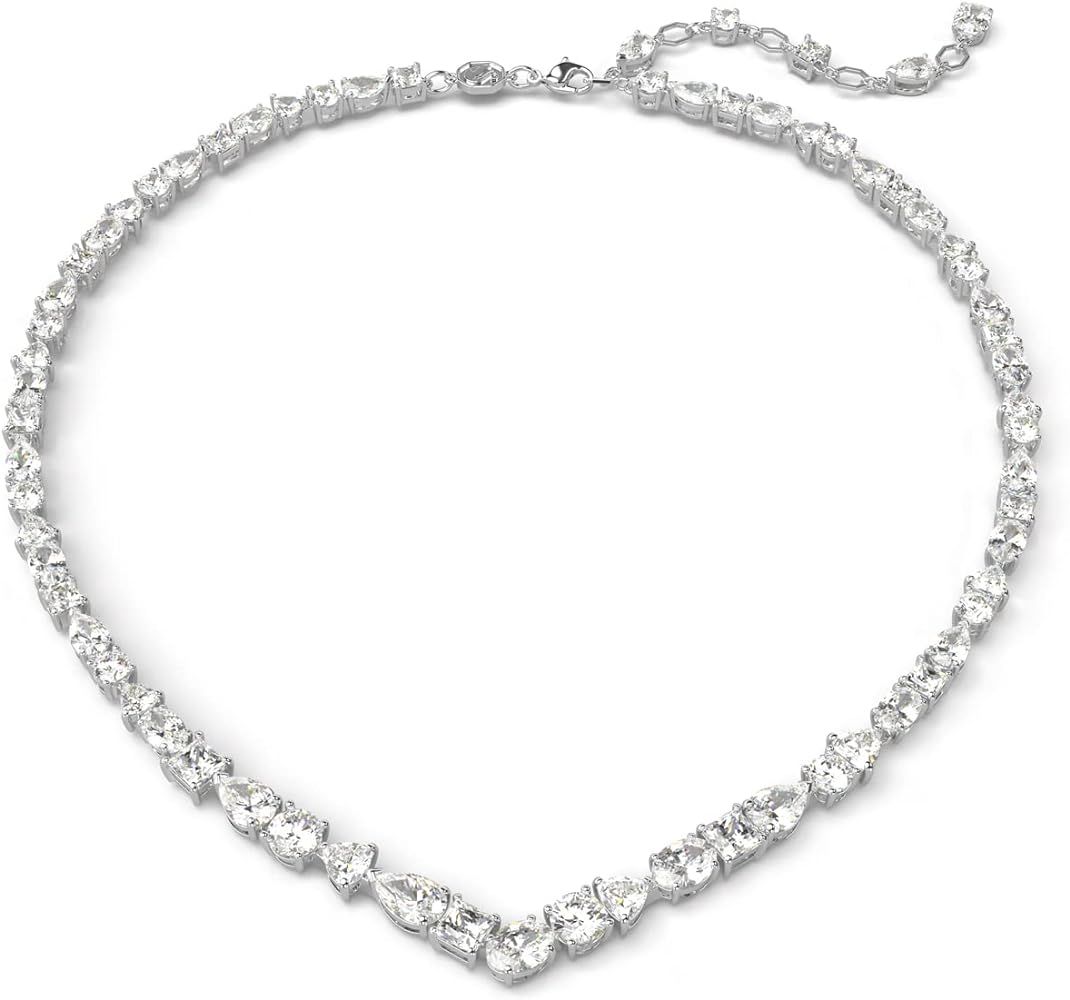 Swarovski Mesmera Necklace, Clear Mixed-Cut Stones in a Rhodium Finished Setting, Part of the Mes... | Amazon (US)