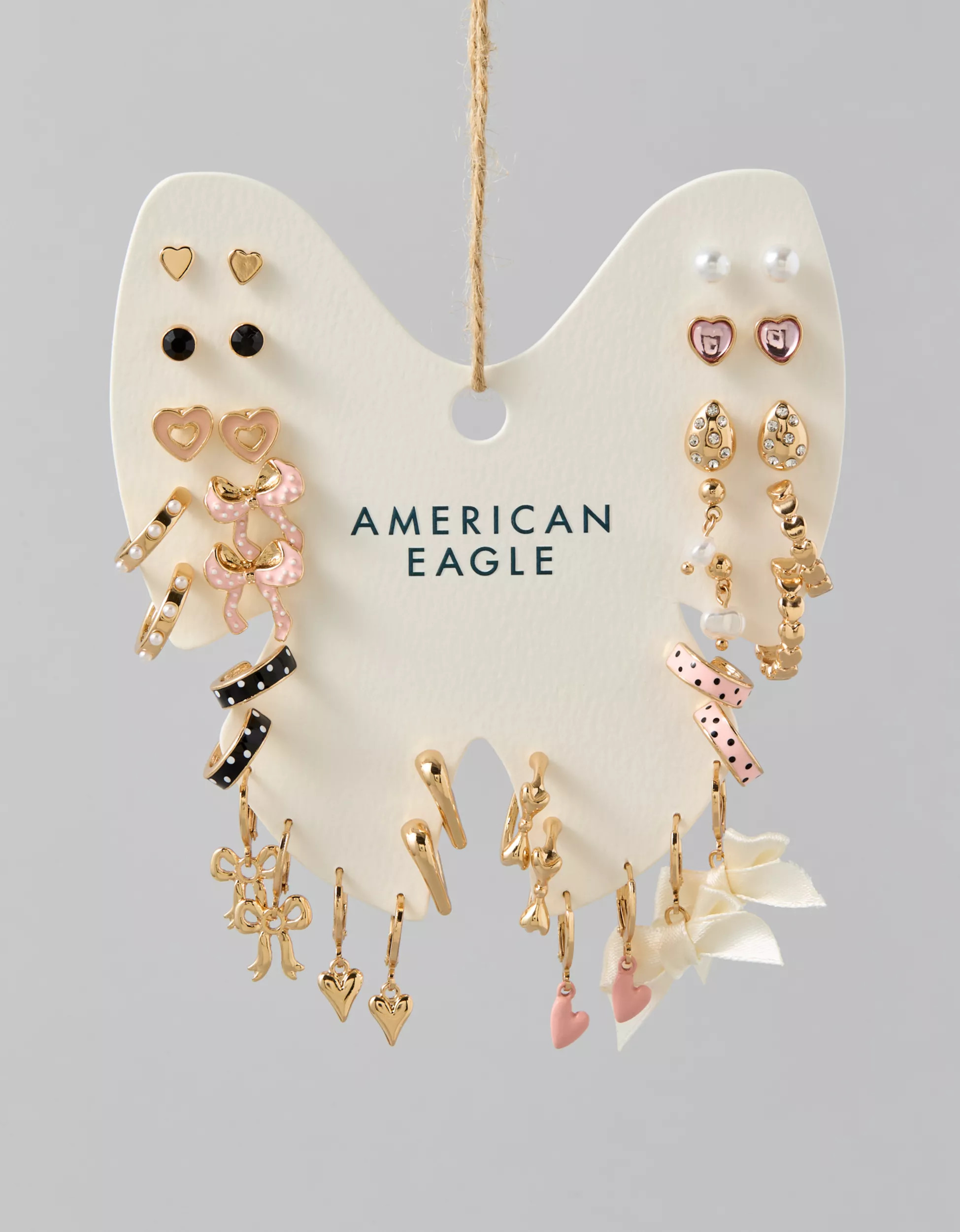 AE Bow Earrings 18-Pack | American Eagle Outfitters (US & CA)