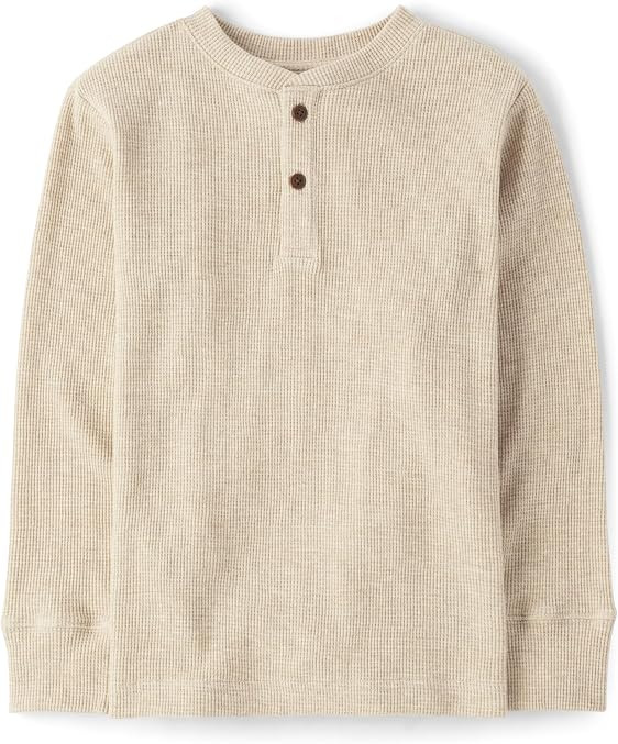 The Children's Place boys Long Sleeve Thermal Henley Shirt | Amazon (US)