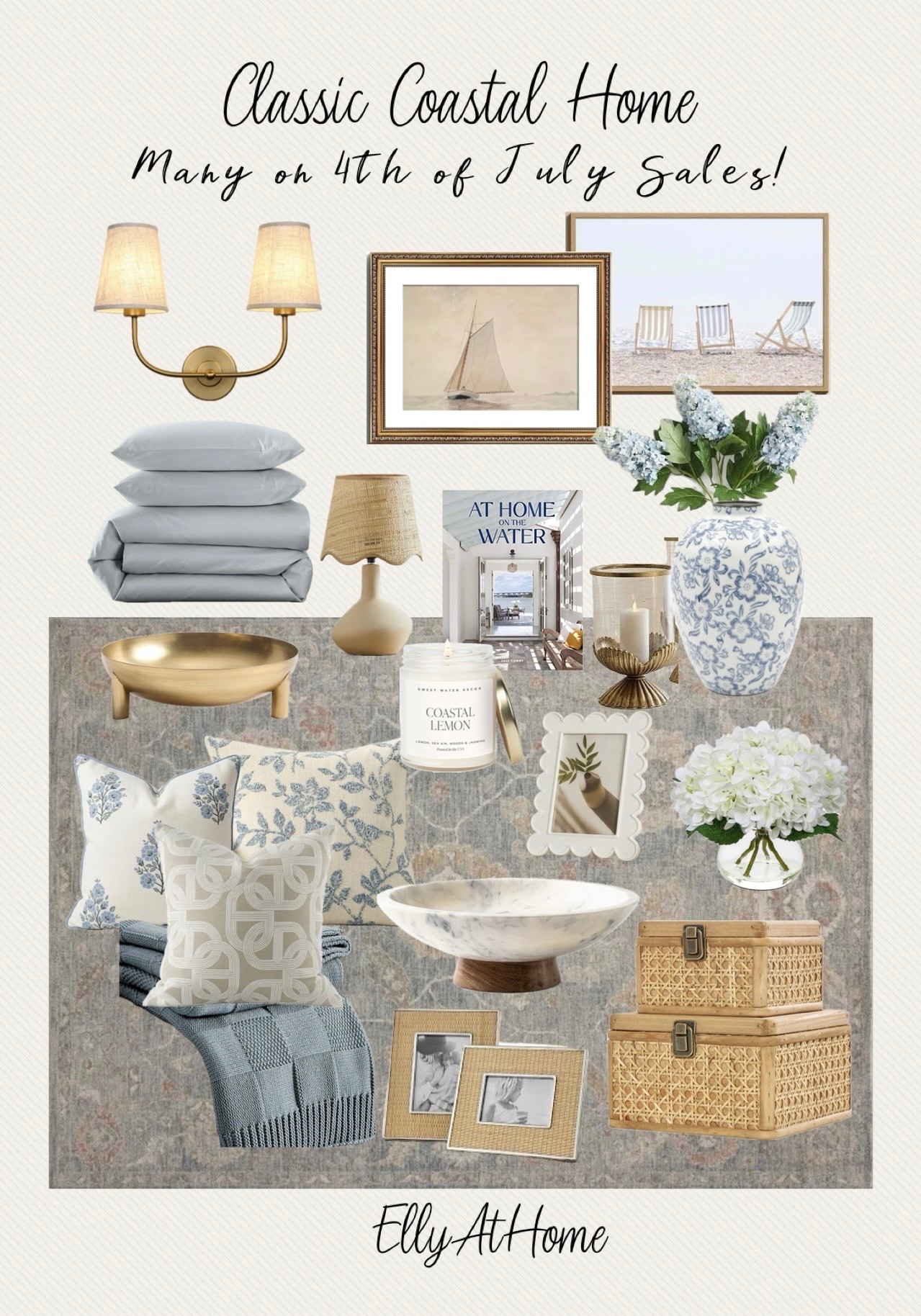 Classic coastal home styling! Shop many on 4th of July sales and clearances! Vases, artwork, pillows, blankets, rug, lighting and more home decor accessories. Shop your favorites soon! @Wayfair @Target @Pottery Barn Amazon home.

#LTKHome #LTKSaleAlert