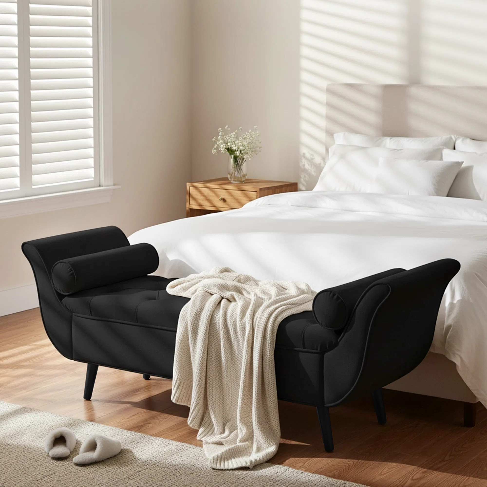 Velvet Upholstered Storage Bench | Wayfair North America