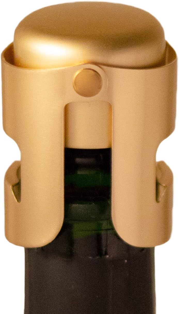 Gold Champagne Stopper, Designed in France, Bottle Sealer for Cava, Prosecco, Sparkling Wine, Gol... | Amazon (US)