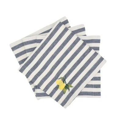 Lemon Embroideries 4 Piece Linen Napkin Set | Wayfair North America