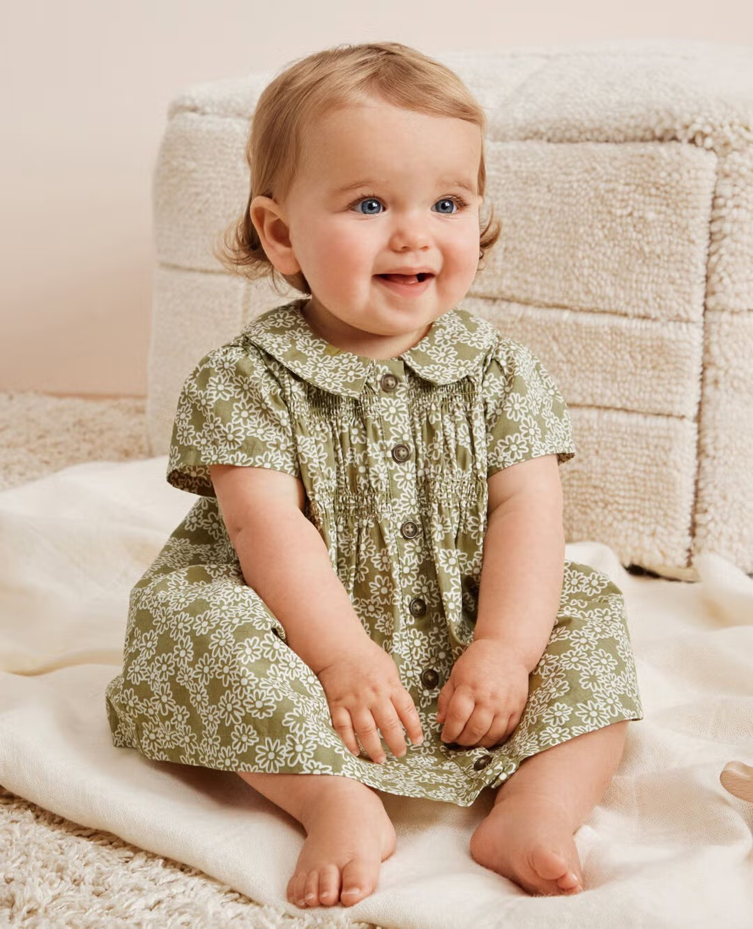 Baby Smocked Poplin Dress & Bloomers Set | Hanna Andersson