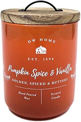 Pumpkin Spice and Vanilla Scented Candle with a Wooden Lid | Amazon (US)