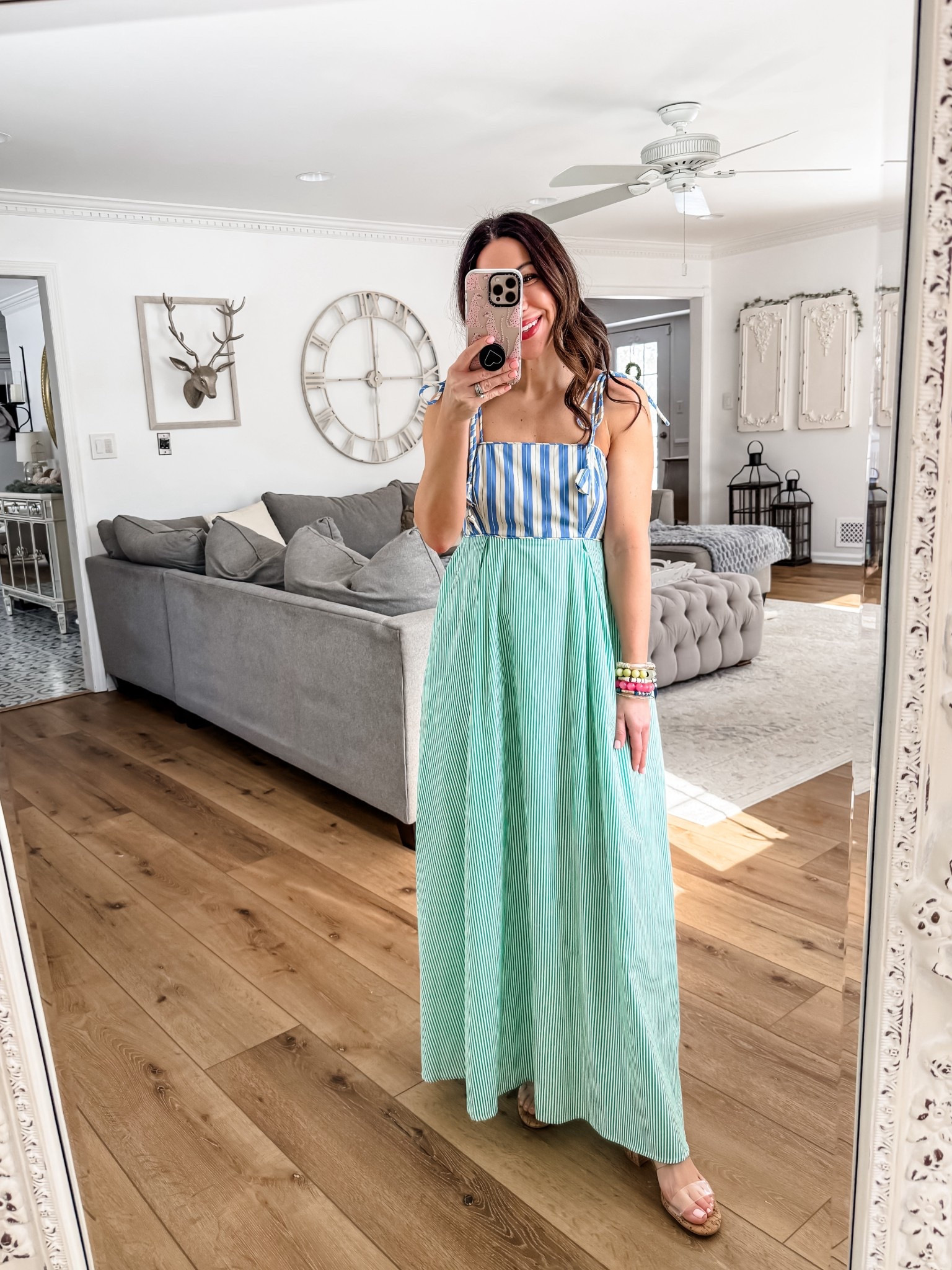 The cutest vacation dress and it has pockets! Wearing small maxi dress. Sandals TTS.

#LTKPetite #LTKOver40