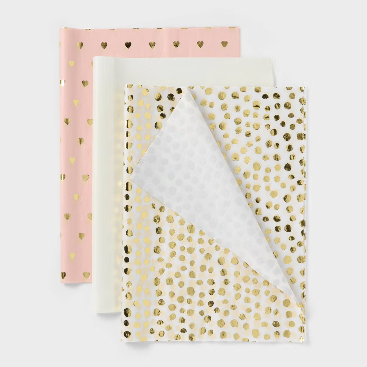 20ct Tissue Paper Pink Metallic Hearts/ Dots Print - Spritz™: Multicolor Gift Packaging, 20 She... | Target