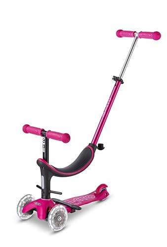Micro Kickboard- Mini2Grow LED Wheels- 4in1 Scooter- Lean-to-Steer, Swiss Designed Micro Scooter for Kids, Ages 1-6 (Pink) | Amazon (US)