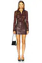 PISTOLA Abi High Rise Mini Skirt in Cabernet. Size 31 | Revolve Clothing (Global)