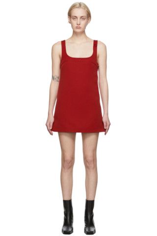 Red Workwear Mini Dress | SSENSE