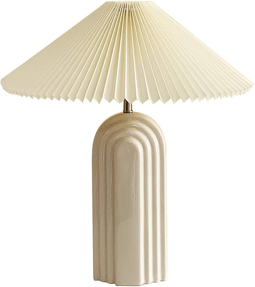 PUFEIDS Living Room Table lamp Modern Table lamp with TC Fabric lampshade Bedroom Study lamp Retr... | Amazon (US)