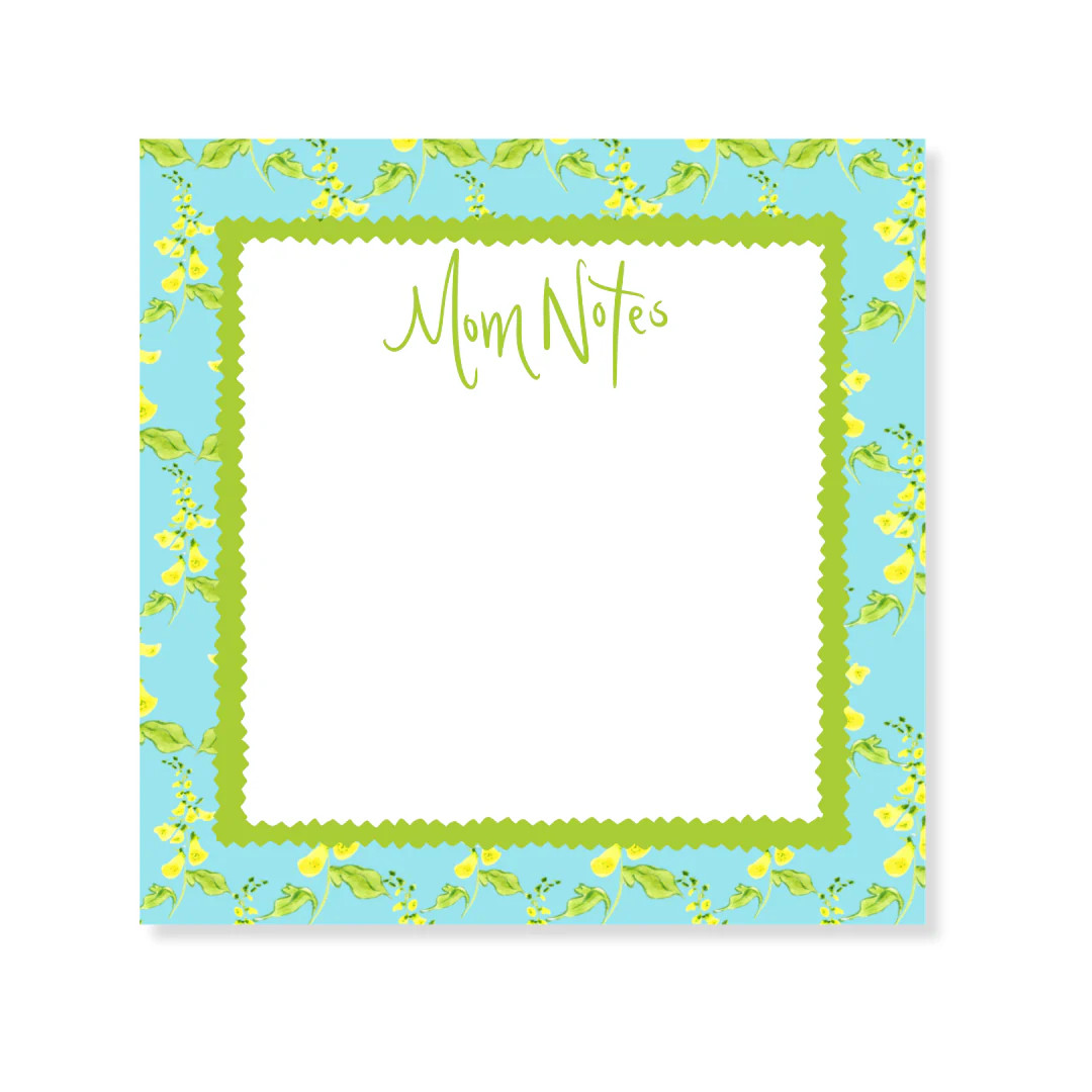 Nina Rosner for Fête Papier Yellow Foxglove 200 Page Notepad + Acrylic Tray | Fete Papier