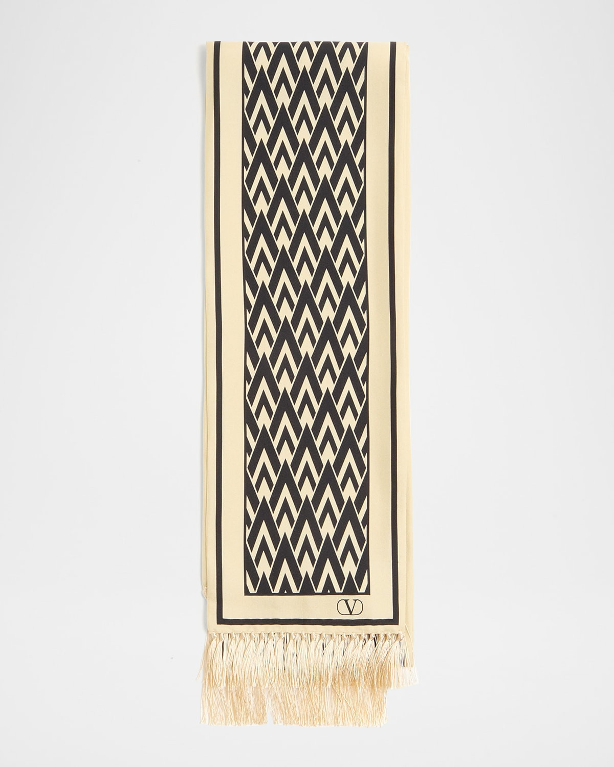 Toute La V Bandeau Scarf with Fringe | Neiman Marcus