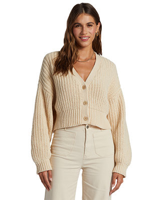 Juniors' Sundaze Chunky Cropped Cardigan Sweater | Macy's