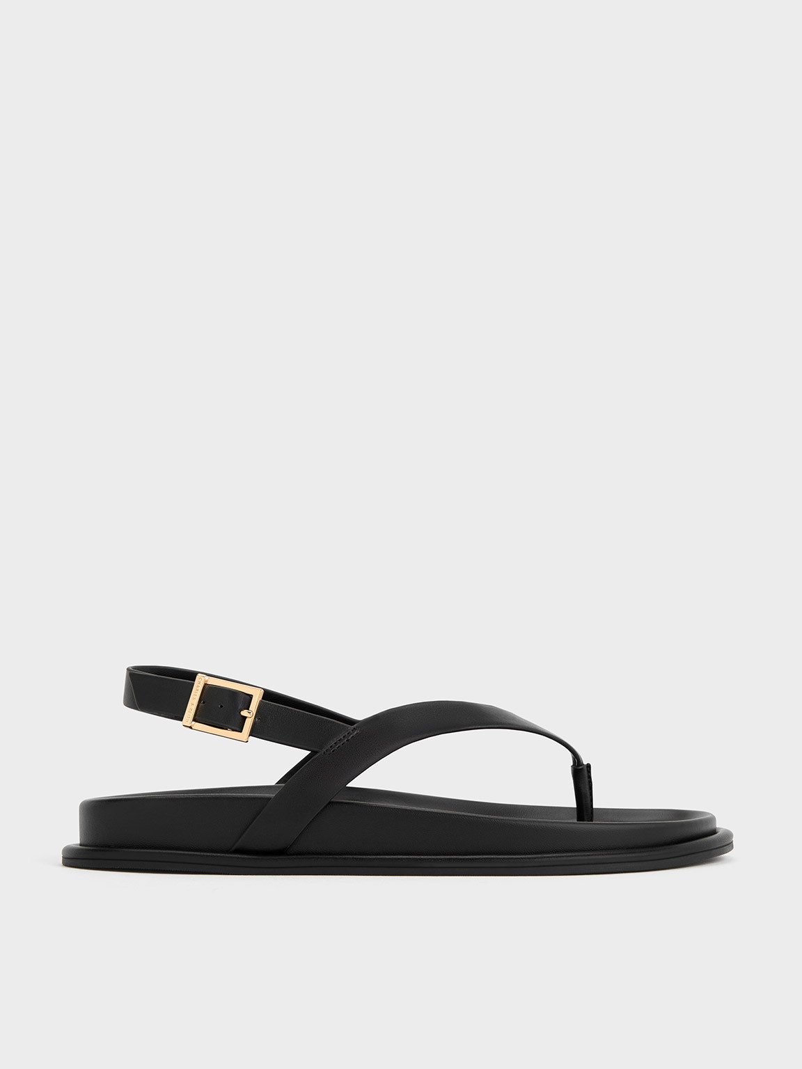Black V-Strap Thong Sandals | CHARLES & KEITH | Charles & Keith US