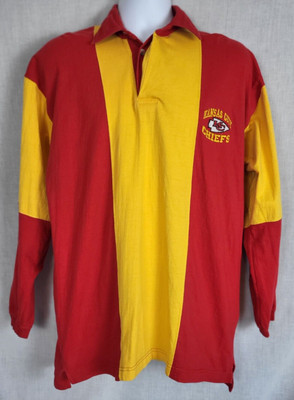 Vtg Kansas City Chiefs Rugby Shirt Men M Red/Yellow NFL Football L/S KC Chiefs  | eBay | eBay US