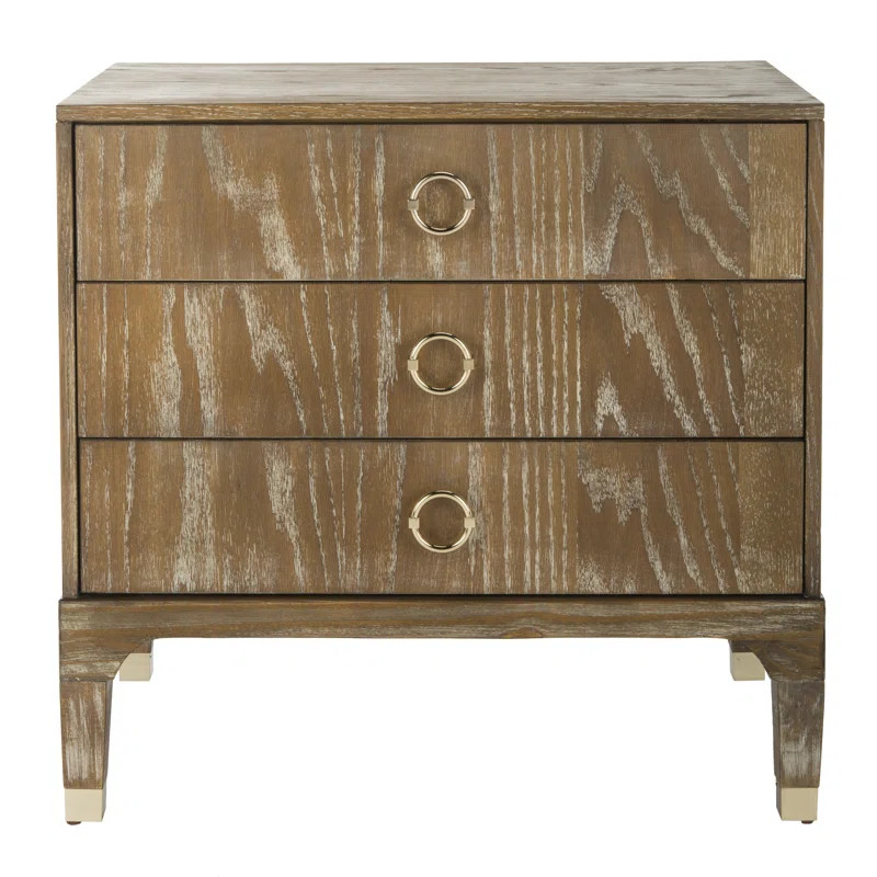 Quincy 28'' Tall 3 - Drawer Nightstand | Wayfair North America