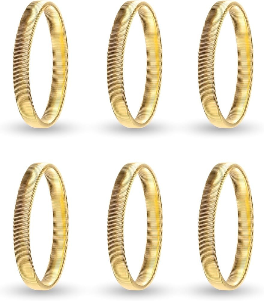 Coolrunner 6 PCS Anti-Slip Elastic Shirt Sleeve Holders Metal Armbands for Band Stretch Garters E... | Amazon (US)