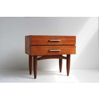 Scandinavian 2 Drawers Nightstand Midcentury Modern Teak Bedside Table Additional Danish Cabinet Ven | Etsy (US)