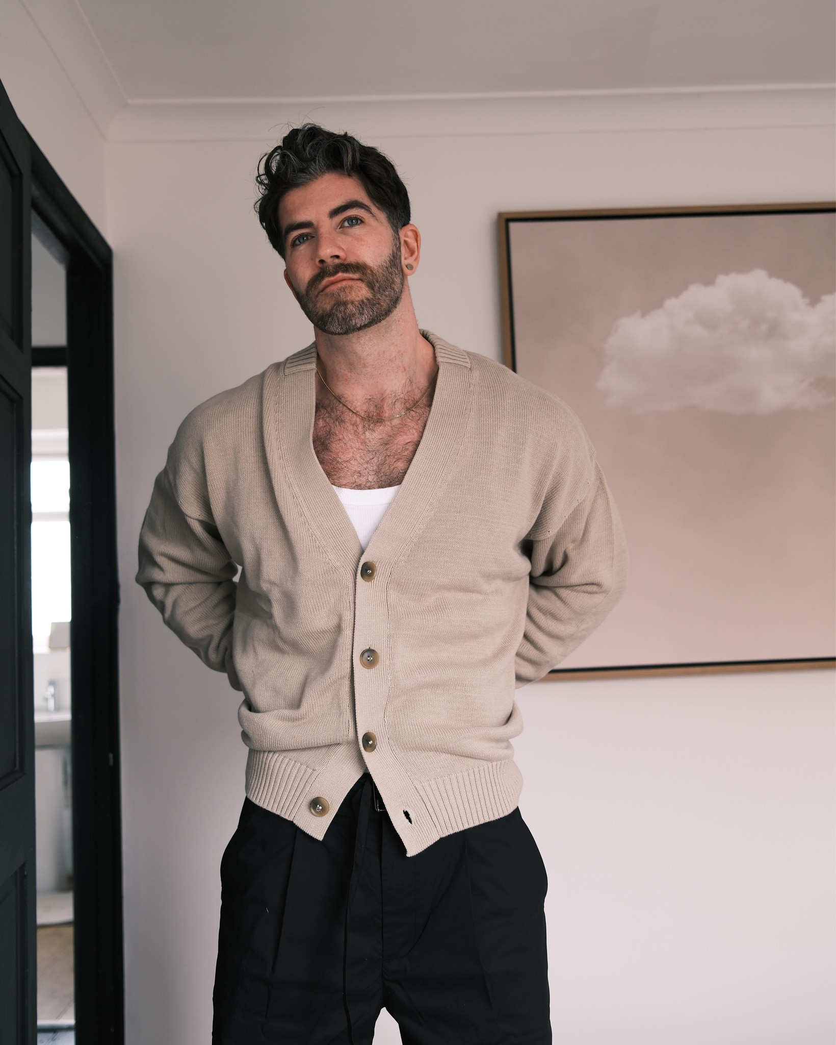 Light weight cardigans and wide fitted trousers 

#LTKmens #LTKsummer #LTKuk