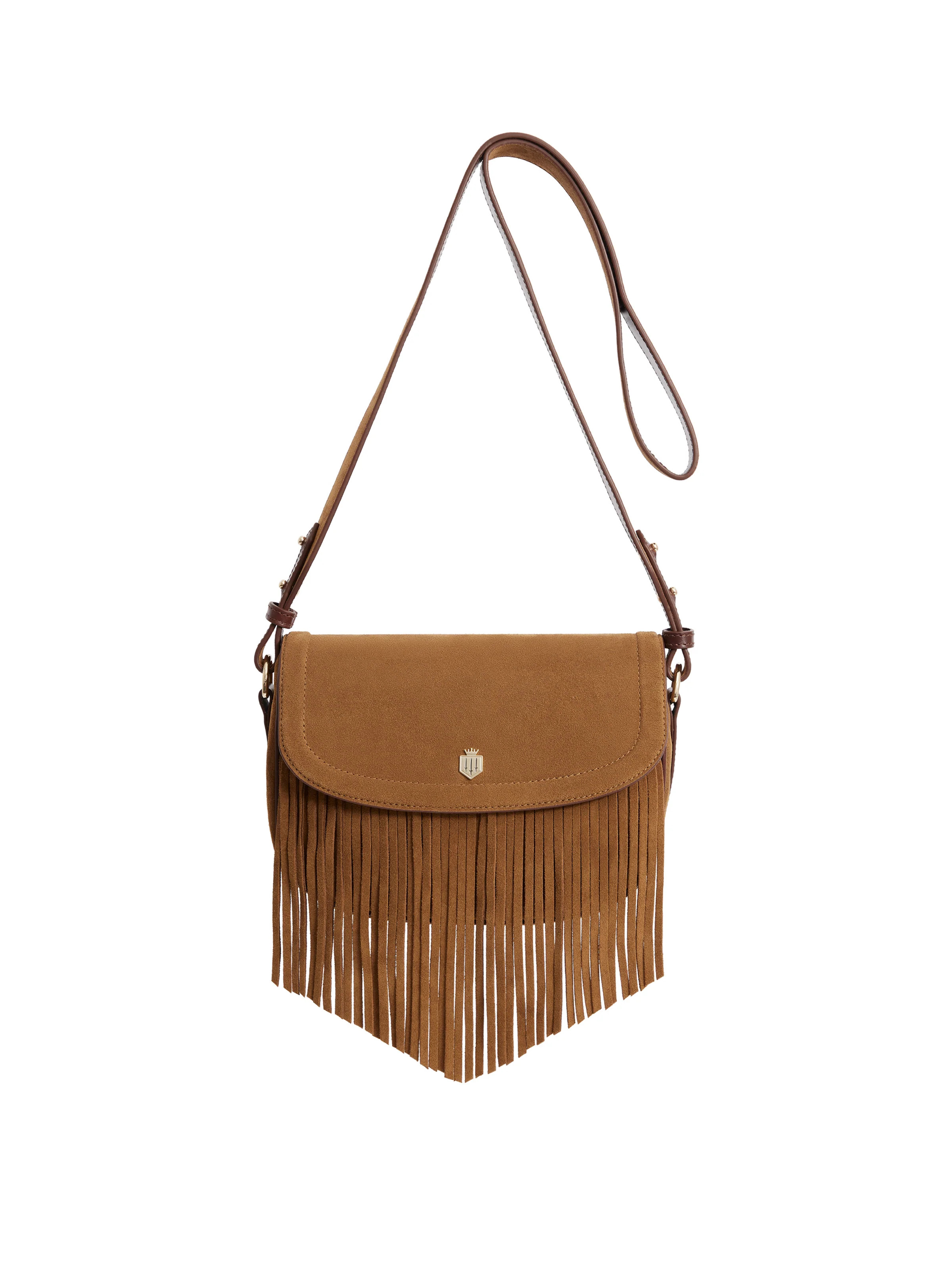 Nashville - Women's Bag - Fringed Tan Suede | Fairfax & Favor | Fairfax & Favor (UK)
