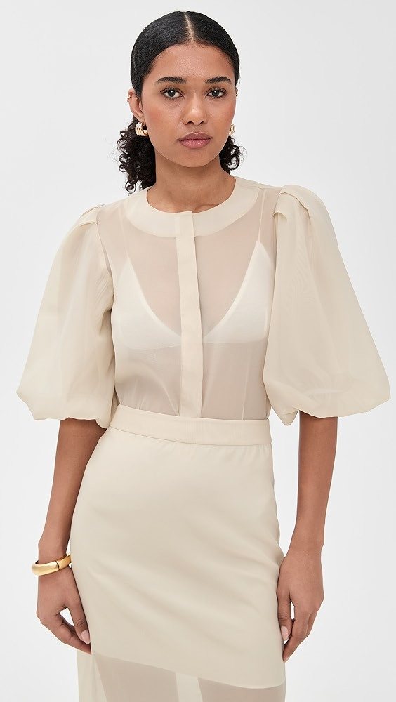 Liza Puff Sleeve in Organza | Shopbop
