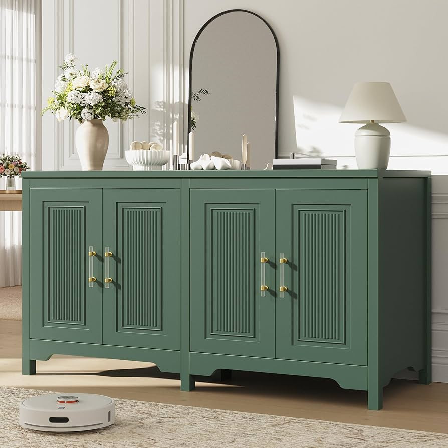 Jocoevol 55" Buffet Cabinet with Storage, Modern Fluted Door Design Sideboard Buffet Cabinet with... | Amazon (US)