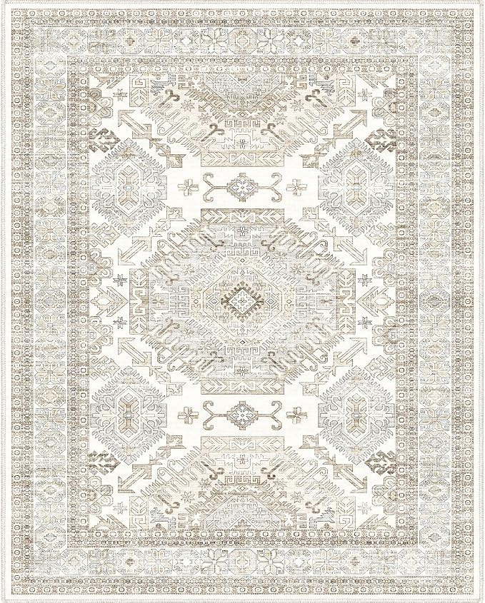 Area Rugs 8x10 for Living Room,Washable Boho 8x10 Area Rugs for Bedroom,Non Slip Carpet for Kitch... | Amazon (US)