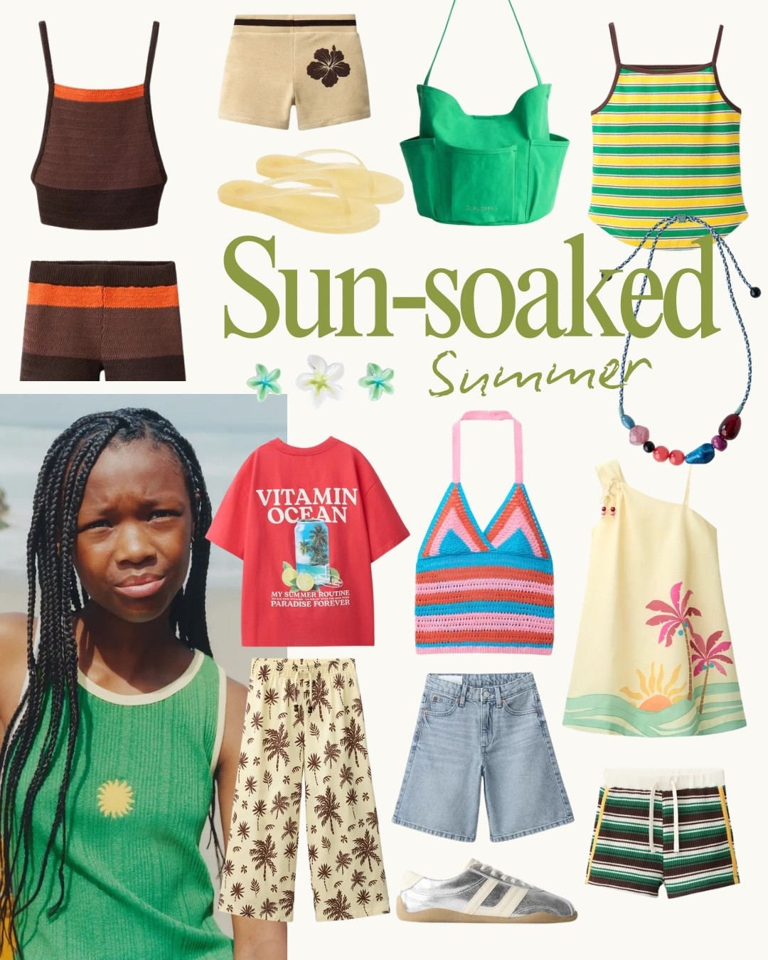 Sun-soaked and full of color — this is summer dressing for girls sizes 6–14 done right. Crochet tops, palm print pants, striped knits, and denim shorts that feel straight out of a Delia’s catalog dream. The kind of pieces that make getting dressed the best part of the day.