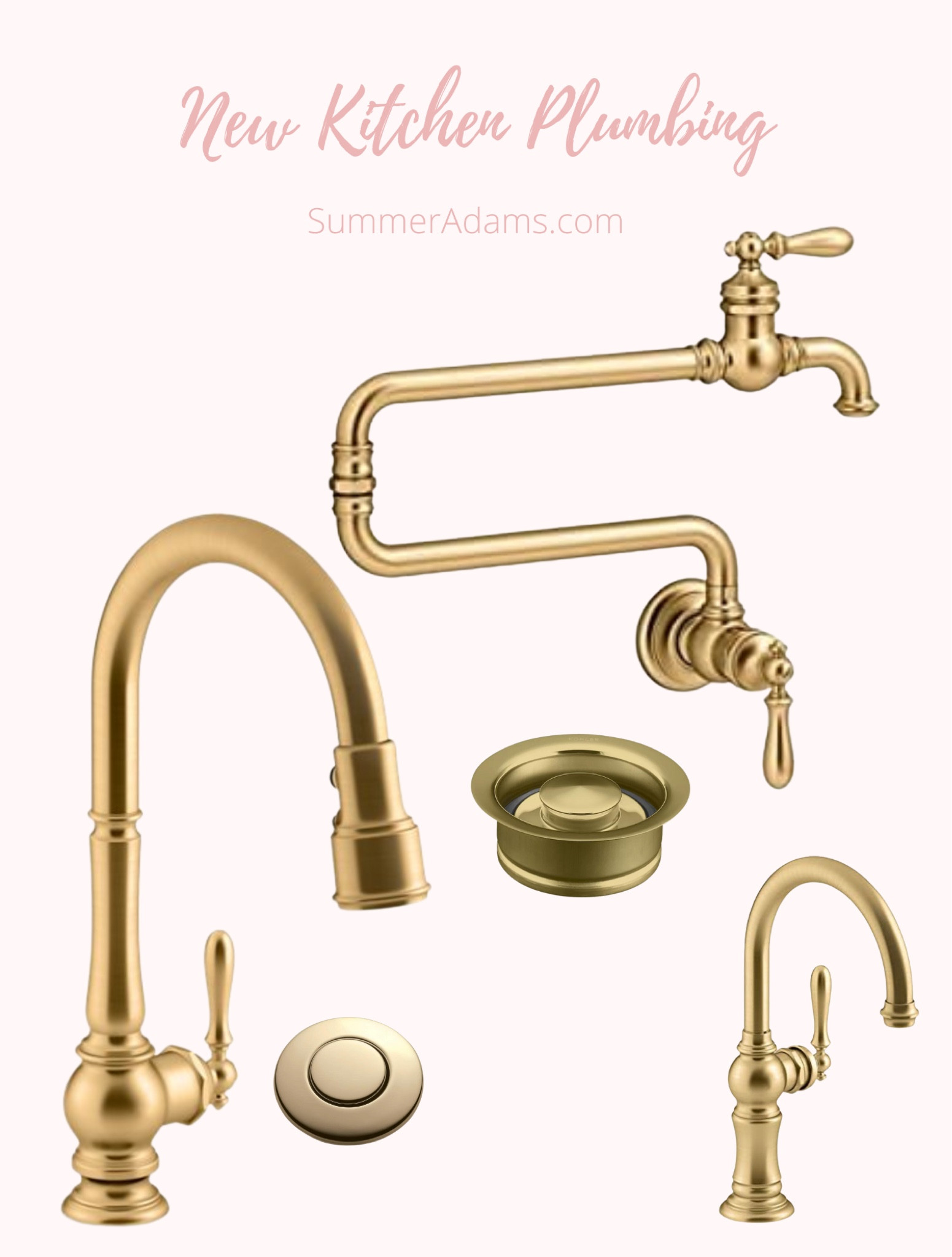Kitchen remodel complete! Here is my new plumbing. Fossett, pot filler, disposal flange, air switch, and bar faucet for filtered water.


#LTKstyletip #LTKsalealert #LTKhome