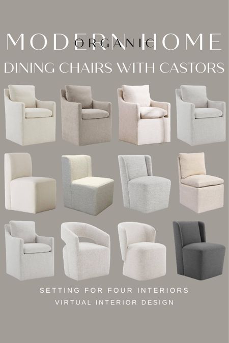 Dining chairs with castor wheels. Office chairs. Modern organic

Furniture, rolling, castors, swivel, upholstered, beige, white, brown, neutral, natural, earthy, transitional, Amazon home, Amazon finds, founditonamazon, sale, dining room, home office, chair, armchairr

#LTKhome #LTKsalealert #LTKSeasonal