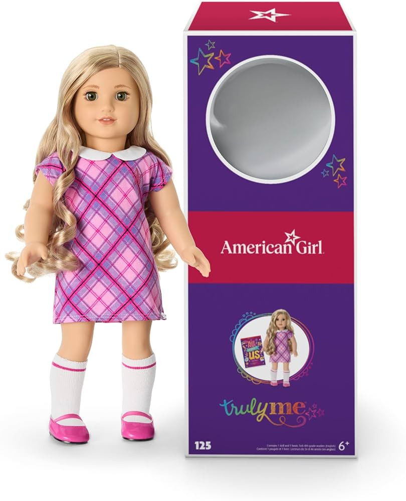 Amazon.com: American Girl Truly Me 18-inch Doll #125 with Hazel Eyes, Curly Blonde Hair, Light Sk... | Amazon (US)