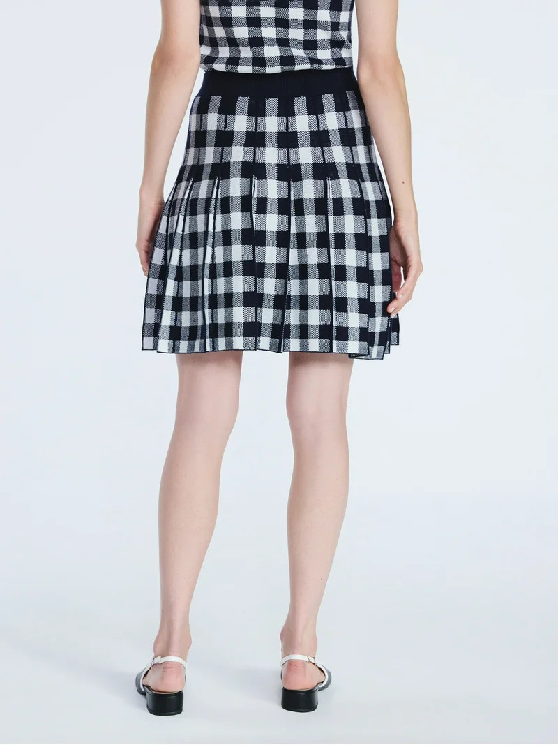 Free Assembly Women's Pleated Mini Sweater Skirt, Sizes XS-XXL | Walmart (US)