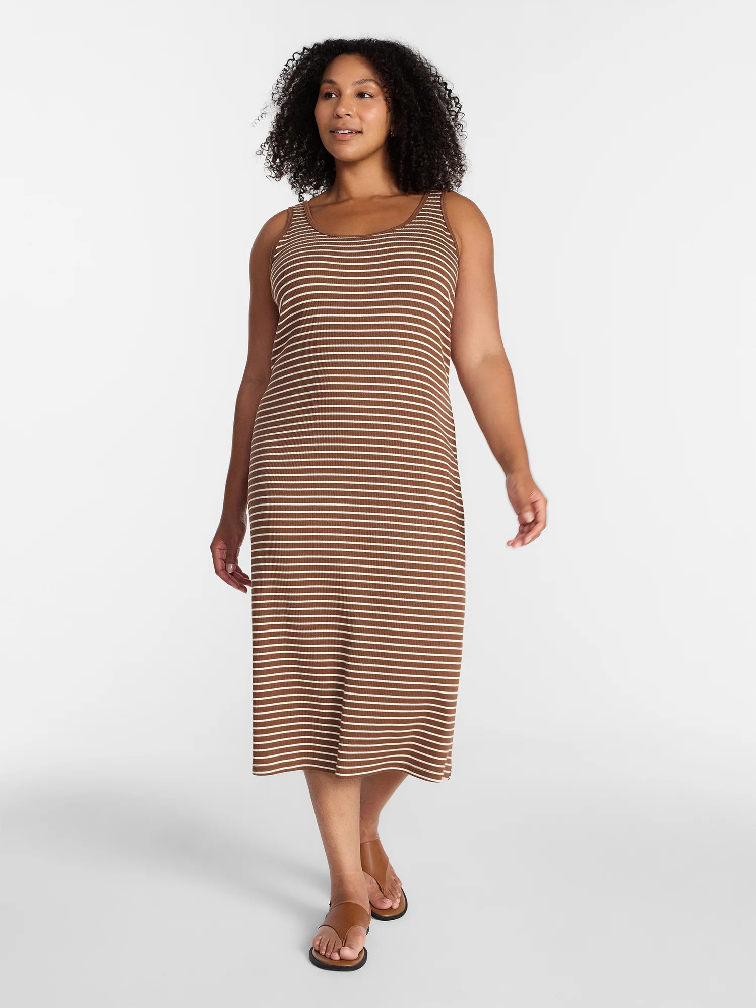 Terra & Sky Women's Plus Sleeveless Ribbed Mini Dress , Sizes 0X-5X | Walmart (US)