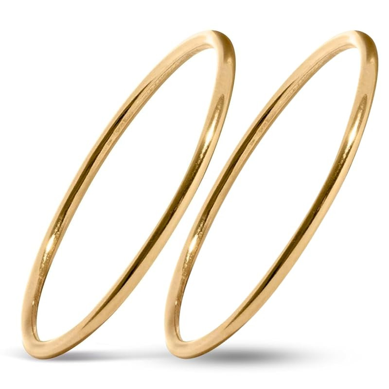 Handmade 1mm 14K Gold Filled Ring for Women & Girls Thin Gold Ring Dainty Cute Stacking Stackable... | Amazon (US)