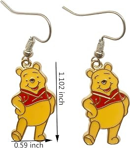 Cartoon Winni Pooh Tigger Eeyore Earrings Stud Metal Earring Stud for Girls Women | Amazon (US)