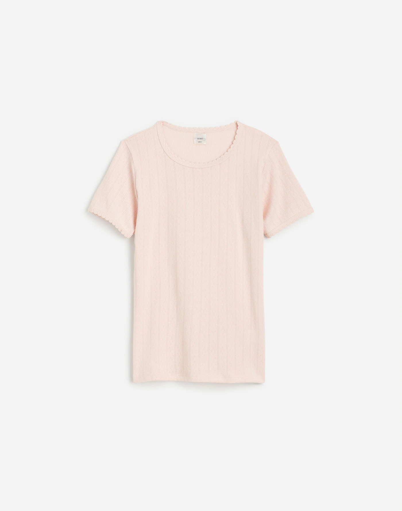 LESET Pointelle Slim-Fit Tee | Madewell | Madewell