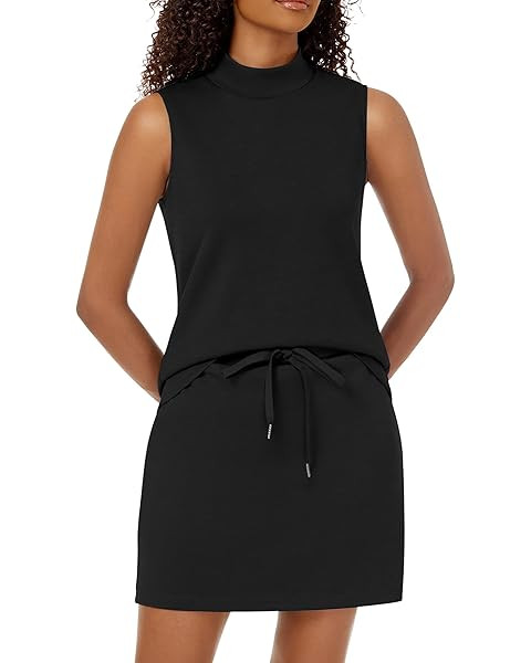 XIEERDUO Two Piece Skirt Sets for Women Summer Beach Vacation Outfits Mock Neck Tops Tennis Skirt... | Amazon (US)