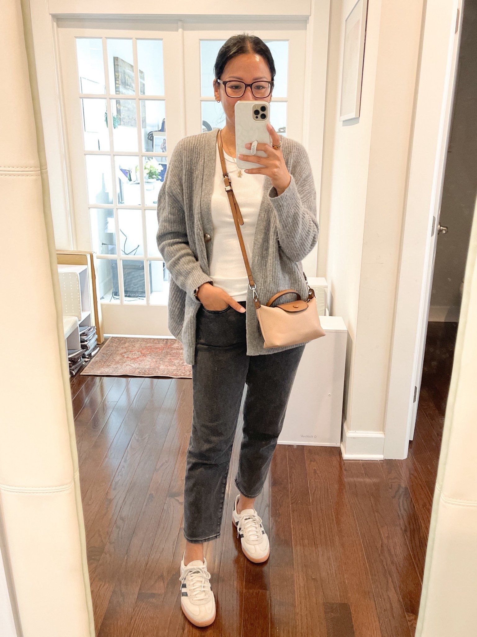 Size small tank
Size XS cardigan
Exact jeans are not online anymore
Size down 1/2 in Spezials 

Fall outfit
Quince Mongolian cashmere


#LTKOver40 #LTKSaleAlert #LTKSeasonal