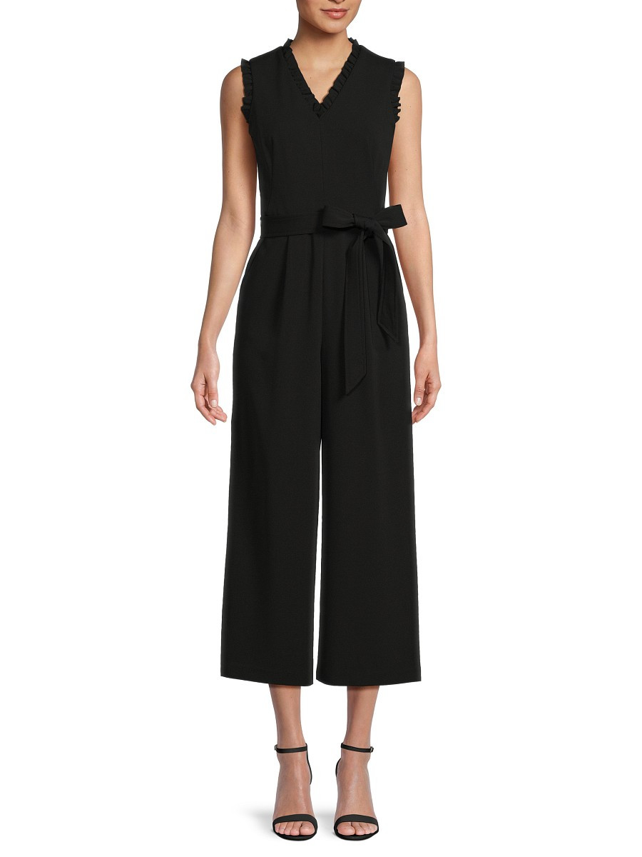 Calvin Klein Women's Belted Jumpsuit - Black - Size 12 | Saks Fifth Avenue OFF 5TH