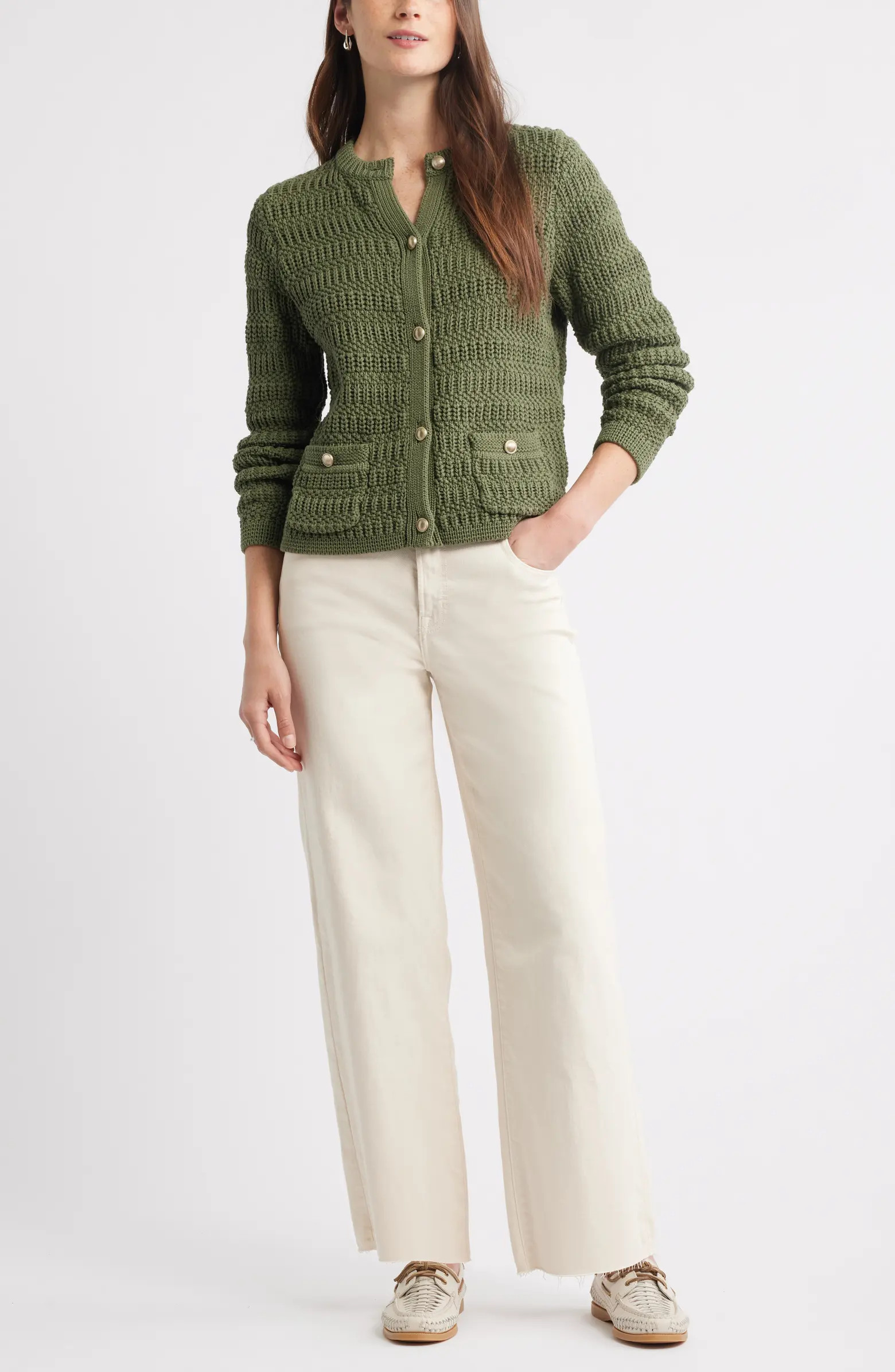 Caslon® Textured Sweater Jacket | Nordstrom | Nordstrom