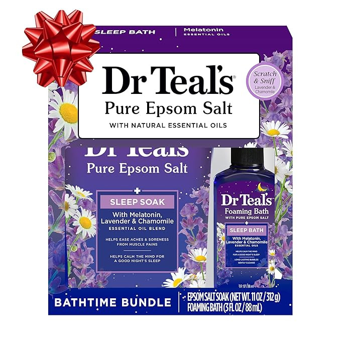 Dr Teal's Holiday Gift Set - Sleep Blend - 2 Piece Bath Sampler, Perfect for Stocking Stuffers | Amazon (US)
