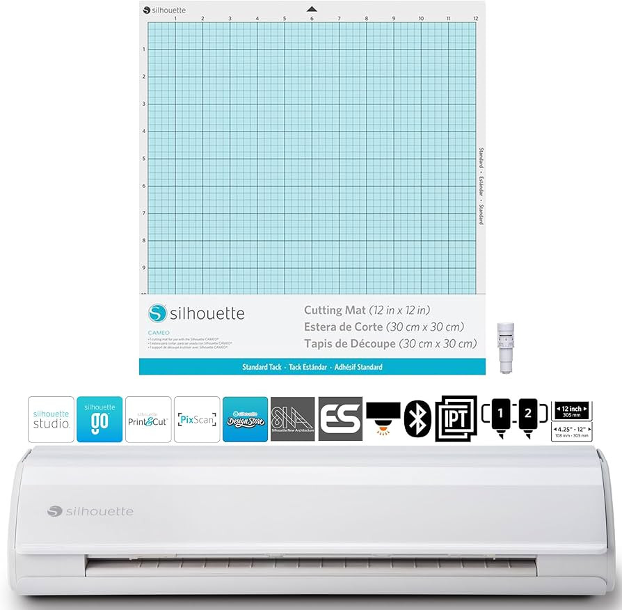 Silhouette Cameo 5 12 inch Vinyl Cutting Machine with Studio Software, Electric Tool and ES Mat C... | Amazon (US)