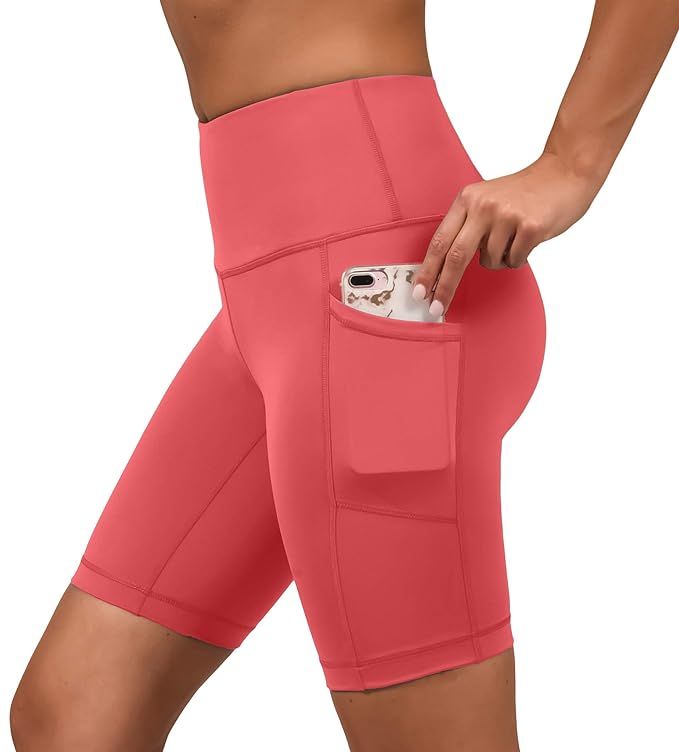 Yogalicious High Waist Squat Proof 9" Biker Shorts with Side Pockets for Women | Amazon (US)