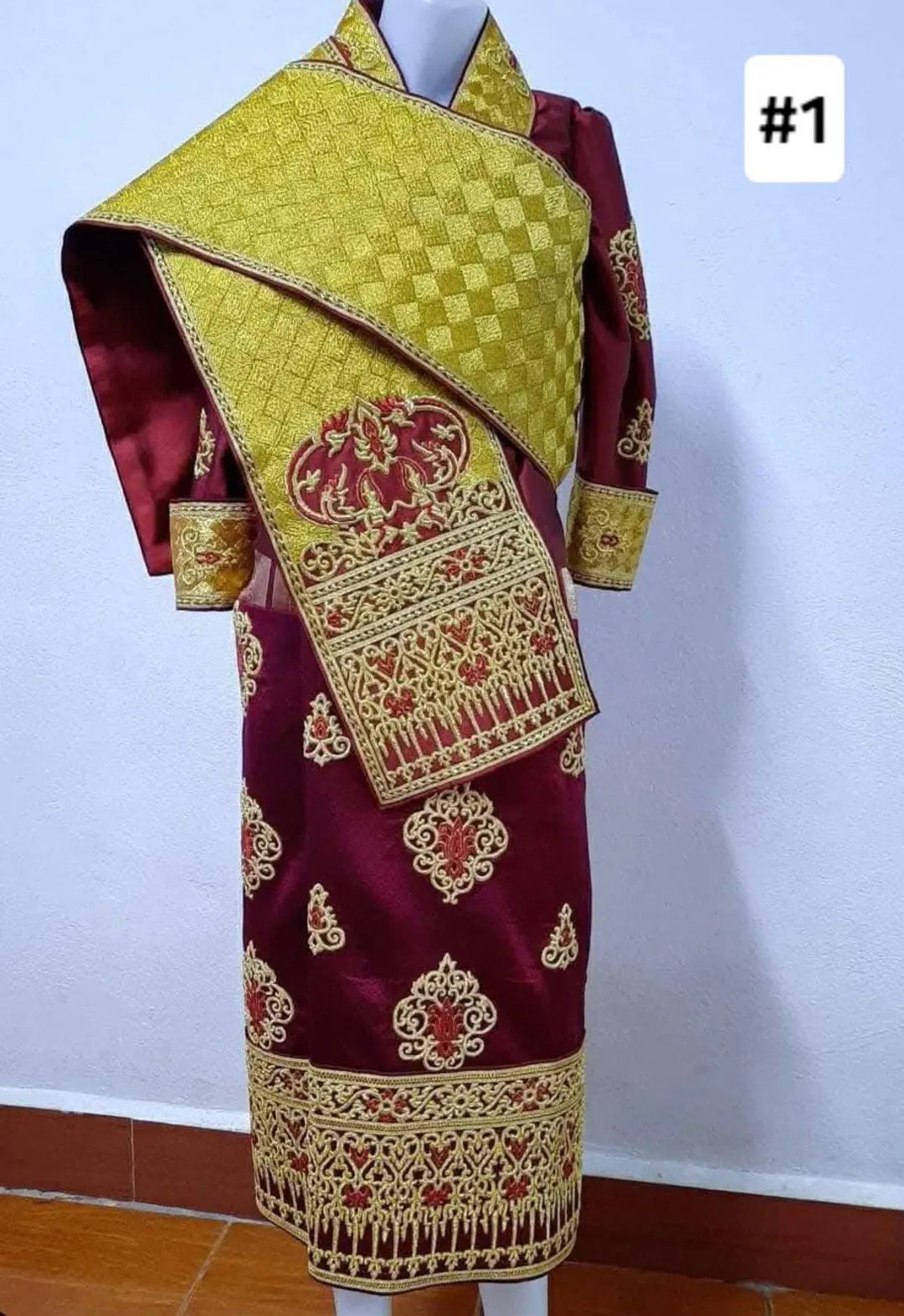 Luxury Traditional Laos Dress | Laungprabang Silki Laos Wedding Dressi Authentic Laos Silki Mai P... | Etsy (US)