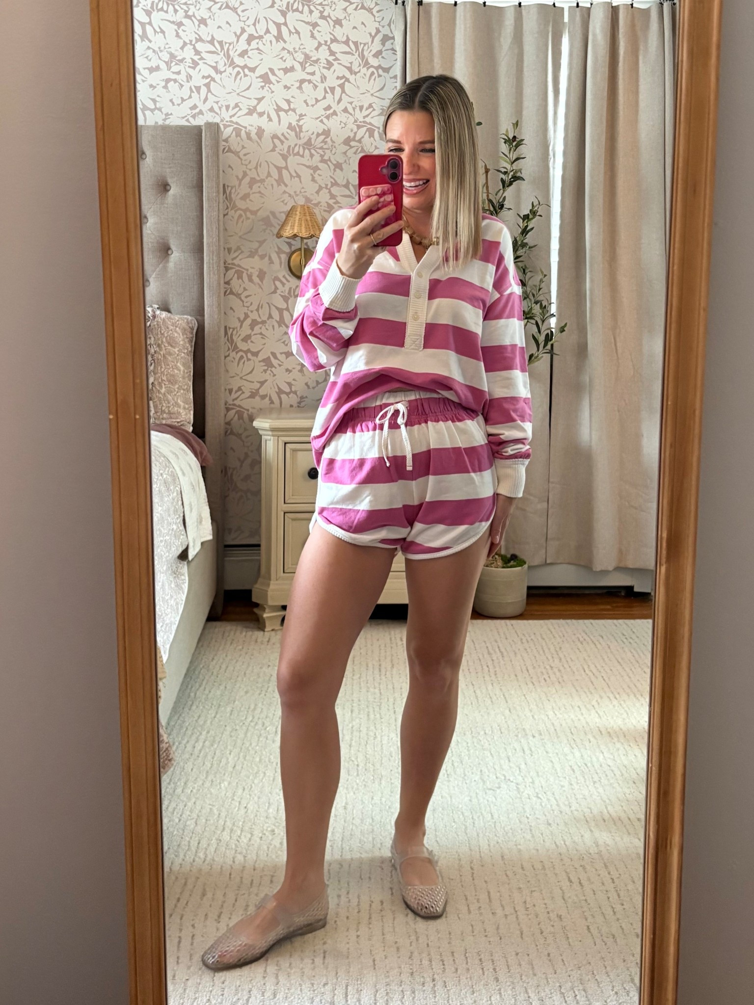 Striped lounge terry top and shorts! 

#LTKSaleAlert #LTKootd #LTKPetite