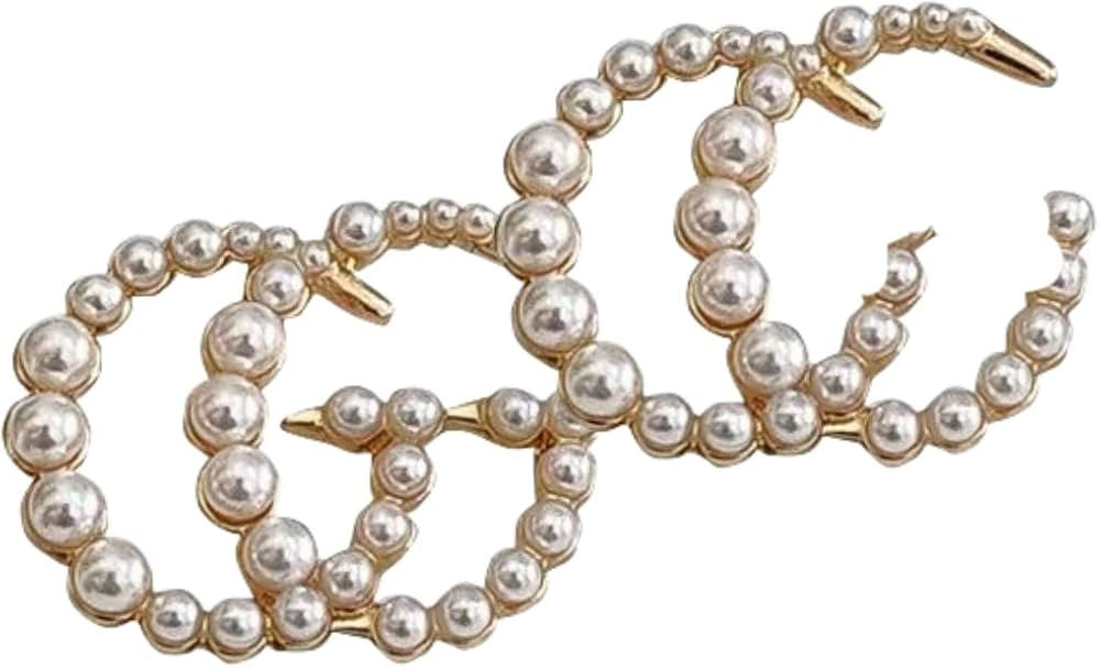 GLetter Overlapping Pearl Earrings For Women,Mother's Day Birthday Gifts for Mum Wife Girlfriend | Amazon (US)